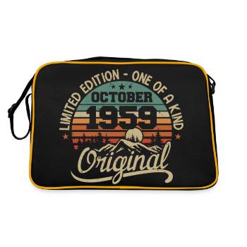 Octobre 1959 - Légendes Sont Nées En Octobre 1959 - Sac Retro - noir/or - Dos