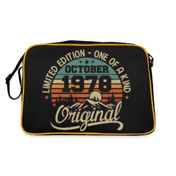 Octobre 1978 - Légendes Sont Nées En Octobre 1978 - Sac Retro - noir/or - Dos