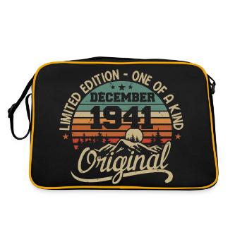 Original Cadeau Anniversaire 84 ans, Décembre 1941 - Sac Retro - noir/or - Dos