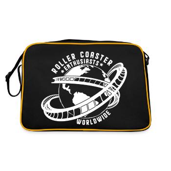 Roller Coaster Enthusiasts Worldwide Globe - Retro Bag - black/gold - Back