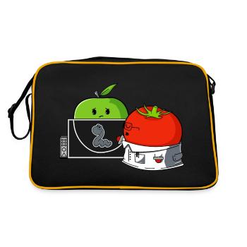 Tomatoes cure apple - Retro Bag - black/gold - Back
