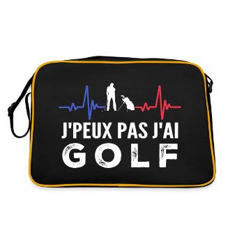I can't I have golf - Retro Bag - black/gold - Back