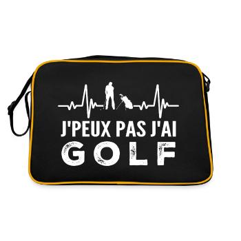 I can't I have golf - Retro Bag - black/gold - Back