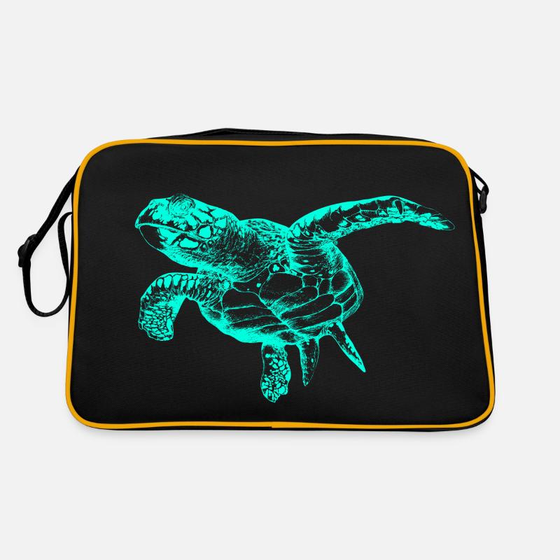 Sea Turtle (Neon) Retro Bag