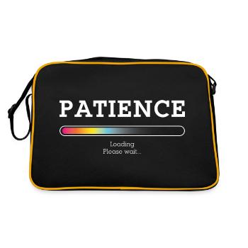 Maß an Geduld - Retro Tasche - Schwarz/Gold - Hinten