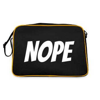 Nope - Retro Tasche - Schwarz/Gold - Hinten