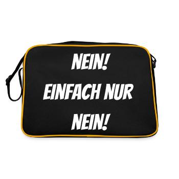 Nein einfach nur Nein! - Retro Tasche - Schwarz/Gold - Hinten