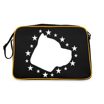 Cane Corso - Retro Tasche - Schwarz/Gold - Hinten