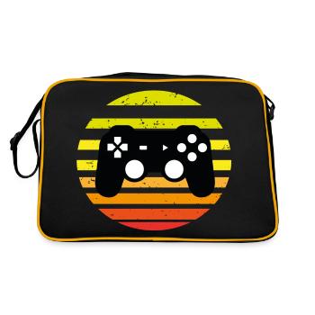 Retro Gaming - Retro Tasche - Schwarz/Gold - Hinten