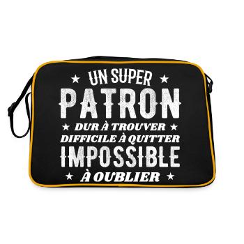 Un Super Patron Dur A Trouver - Sac Retro - noir/or - Dos