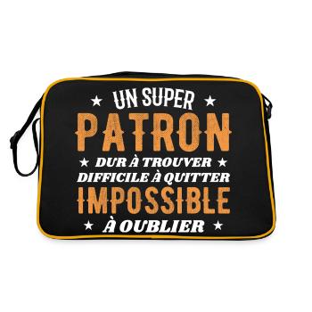 Un Super Patron Dur A Trouver - Sac Retro - noir/or - Dos