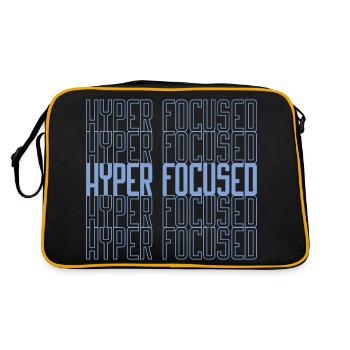 Hyperfocused in blue - Retro Bag - black/gold - Back