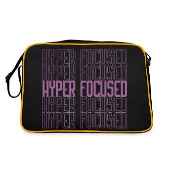 Hyperfocused in pink - Retro Bag - black/gold - Back