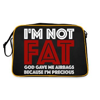 I'm Not Fat | Airbag, God, valuable - Retro Bag - black/gold - Back