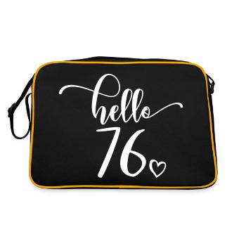 Hello 76 - Mignon cadeau de 76e anniversaire, 76 ans - Sac Retro - noir/or - Dos