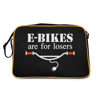 Les vélos électriques sont pour les perdants - Sac Retro - noir/or - Dos