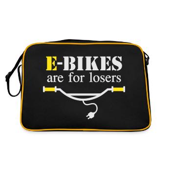 Les vélos électriques sont pour les perdants - Sac Retro - noir/or - Dos