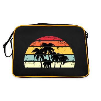 Palm Retro Coucher de soleil - Sac Retro - noir/or - Dos