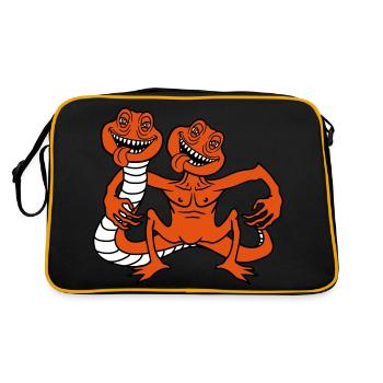 couple en équipe 2 amis démon horreur salope d'halloween - Sac Retro - noir/or - Dos