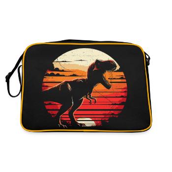 Dinosaur T-Rex Retro Vintage Dinosaur Lovers Gift - Sac Retro - noir/or - Dos