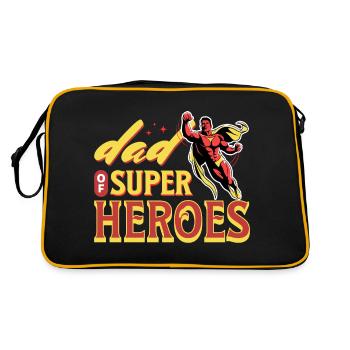Papa De Super Héros - Papa Génial - Sac Retro - noir/or - Dos
