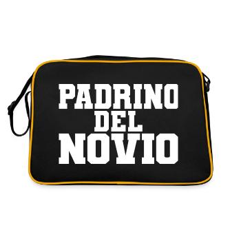 Padrino del Novio Groom's Best Man Wedding Gift - Retro Bag - black/gold - Back