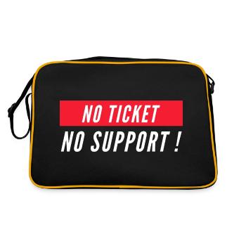 Pas de ticket pas de support! Informaticien informatique informatique Spruch - Sac Retro - noir/or - Dos