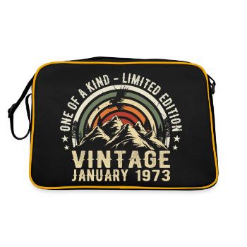 January 1973 Birthday Gift - Original 52 Years - Retro Bag - black/gold - Back