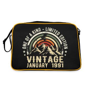 January 1991 Birthday Gift - Original 34 Years - Retro Bag - black/gold - Back