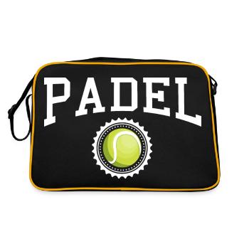 Padel - Gift for padel player - Retro Bag - black/gold - Back