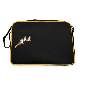Chardonnerets élégants sur une branche - Sac Retro - noir/or - Dos