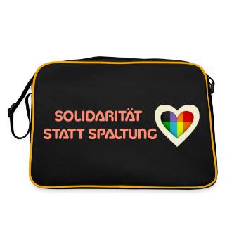 La solidarité au lieu de la division - Sac Retro - noir/or - Dos