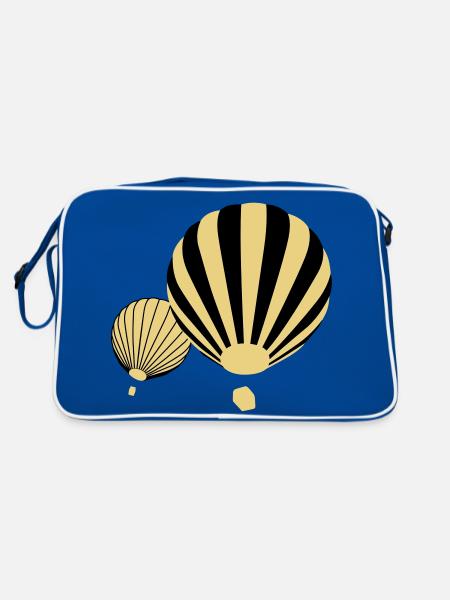 Ballons - Retro Tasche - Blau/Weiß - Hinten