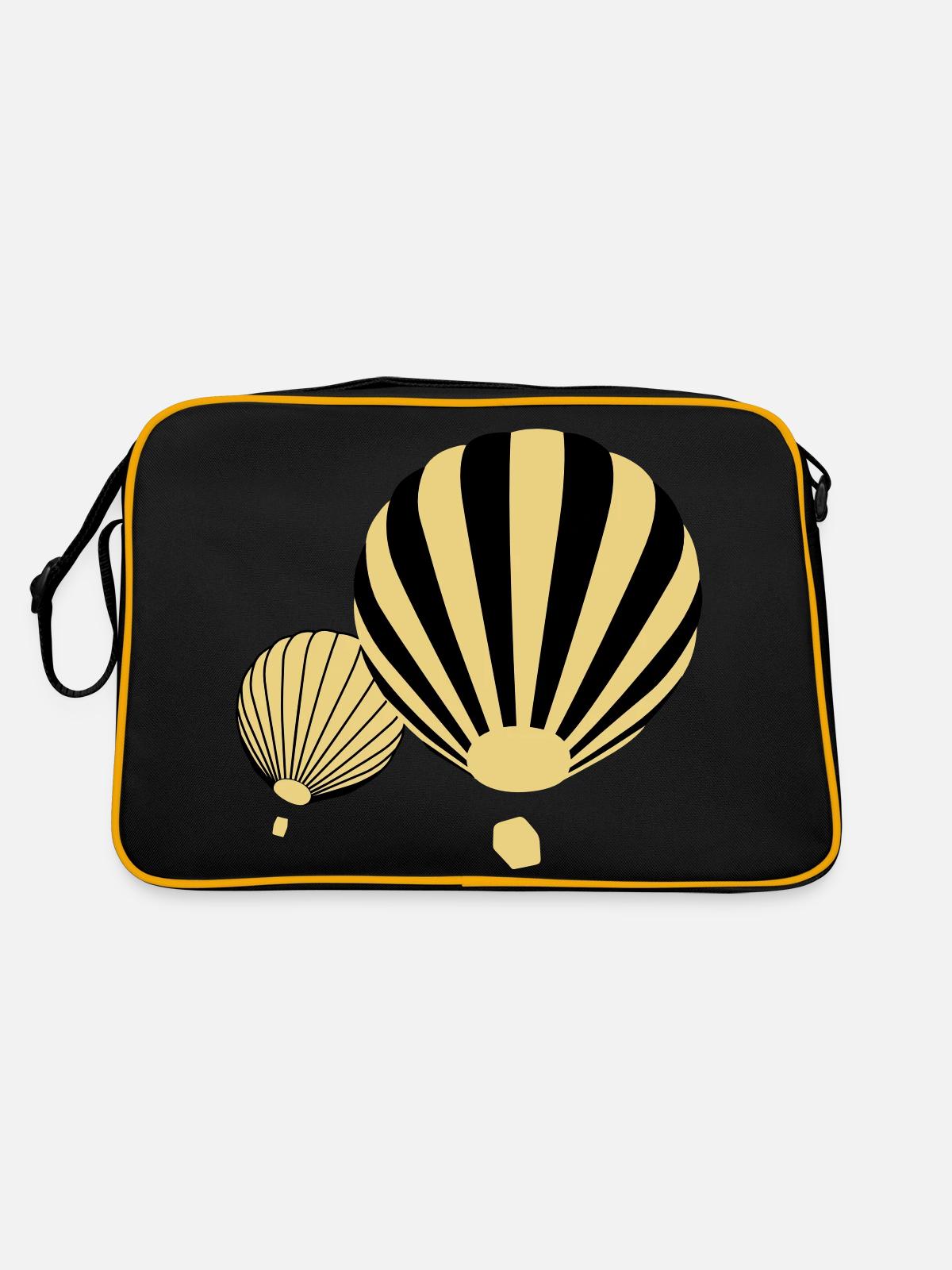 Ballons - Retro Tasche - Schwarz/Gold - Hinten
