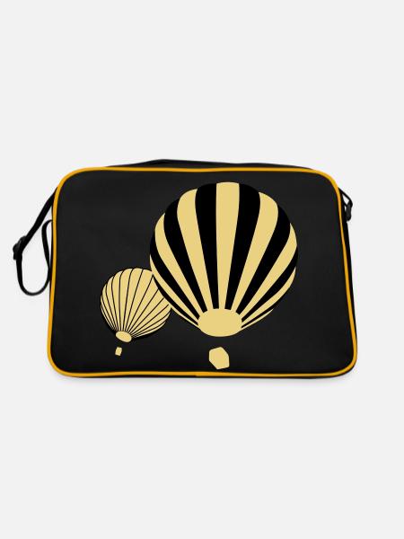 Ballons - Retro Tasche - Schwarz/Gold - Hinten