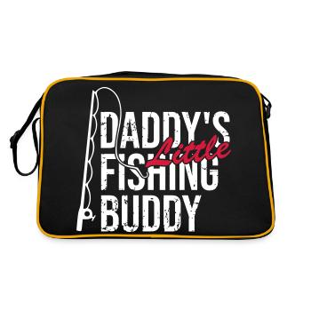 Daddy little fishing buddy - Retro Bag - black/gold - Back