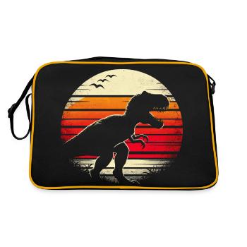 Dinosaur T-Rex Retro Vintage Dinosaur Lovers Gift - Sac Retro - noir/or - Dos