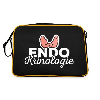 Endokrinologe Endokrinologie - Retro Tasche - Schwarz/Gold - Hinten