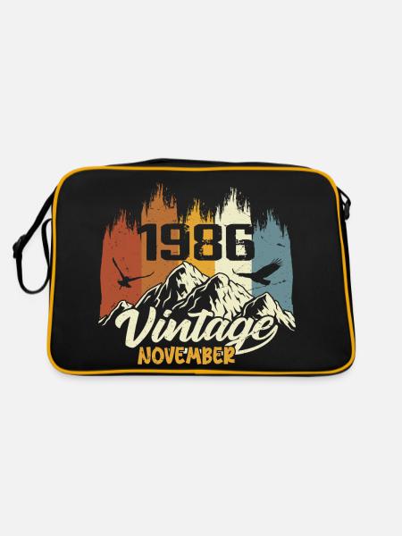 39th Birthday - Legendary since November 1986 - Retro Bag - black/gold - Back