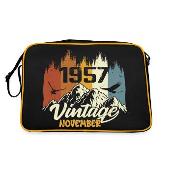 68th Birthday - Legendary since November 1957 - Retro Bag - black/gold - Back