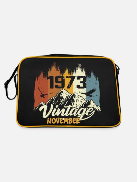 52nd birthday - legendary since November 1973 - Retro Bag - black/gold - Back