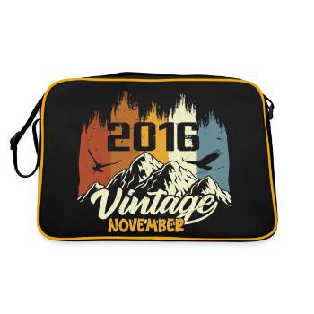 9. Geburtstag - Legendär Seit November 2016 - Retro Tasche - Schwarz/Gold - Hinten