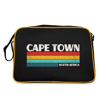 Cape Town South Africa Vintage Retro 70s Cape Town - Retro Bag - black/gold - Back