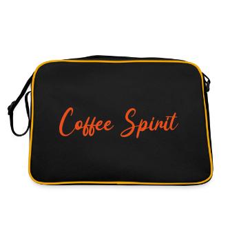 Coffee spirit T-shirt Hoodie Sweatshirt pullover - Retro Bag - black/gold - Back