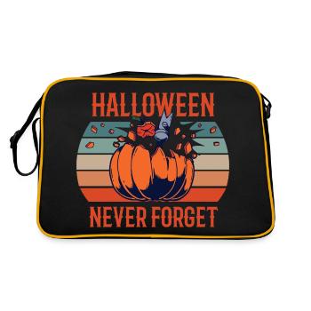 Halloween n’oubliez jamais le plaisir rétro à la citrouille écrasée - Sac Retro - noir/or - Dos