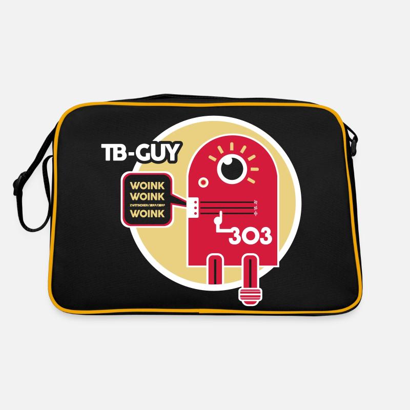 TB Guy alle Farbebenen editierbar - Retro Tasche - Schwarz/Gold