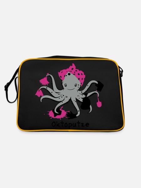 Oktoputze - Retro Bag - black/gold - Back