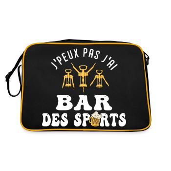 je peux pas j ai bar des sports barman - Sac Retro - noir/or - Dos
