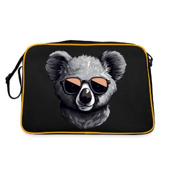 Cute koala with sunglasses - Retro Bag - black/gold - Back
