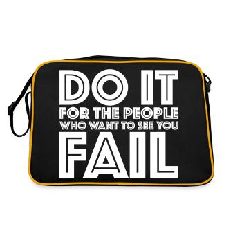 Schadenfreude | funny sayings, fail - Retro Bag - black/gold - Back